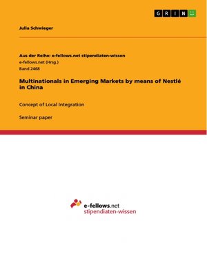 cover image of Multinationals in Emerging Markets by means of Nestlé in China
